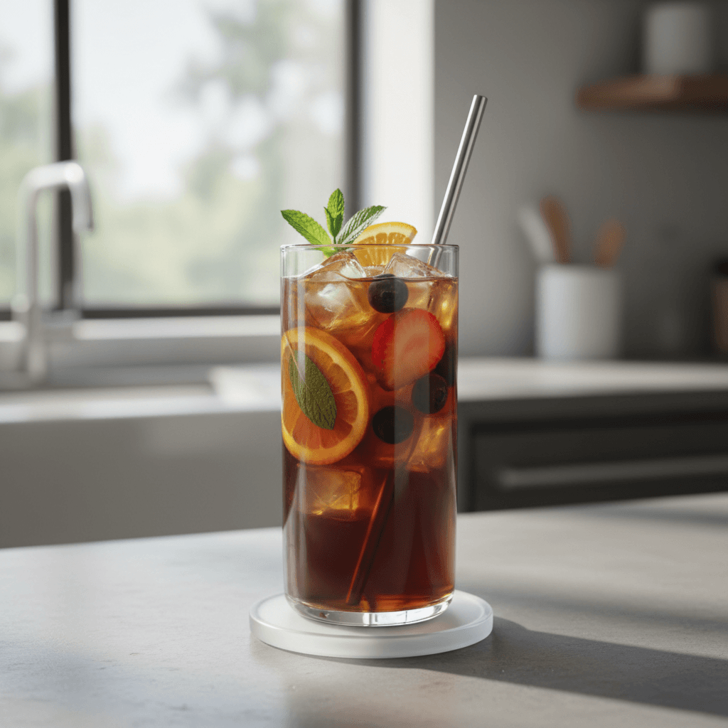 Americano dingin dengan infusi multi-buah