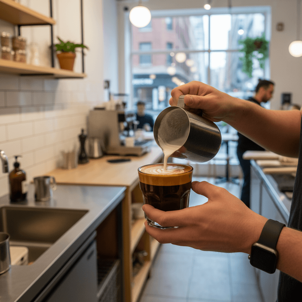 Americano dengan infusi buah berry